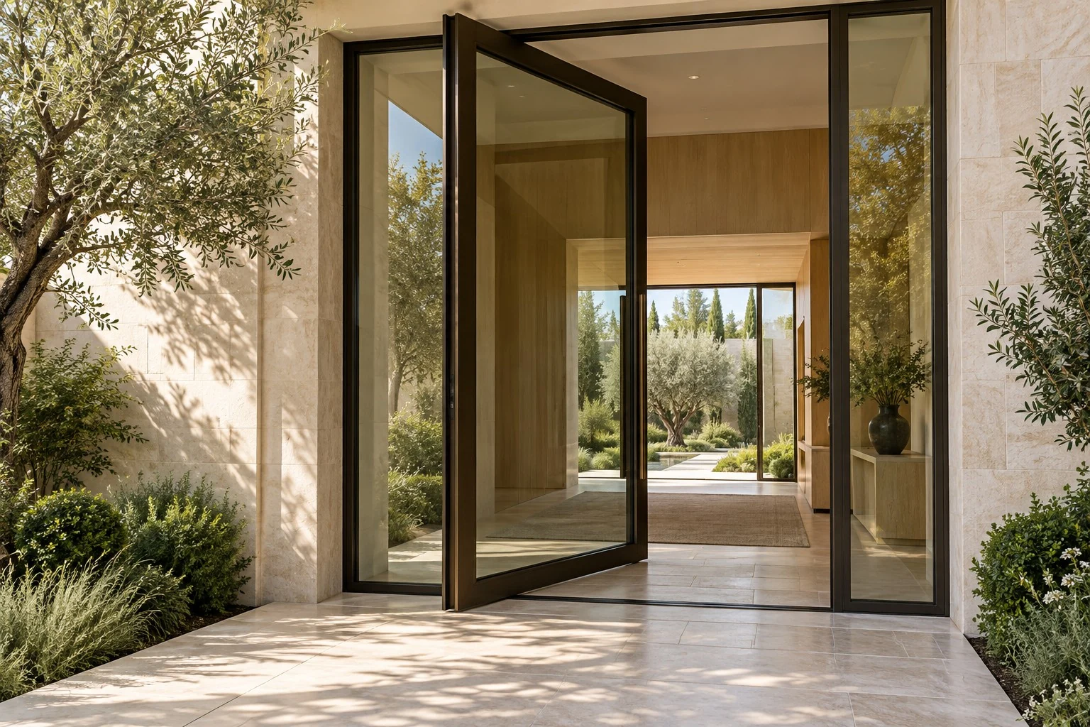 Hinged & pivot doors architectural visualisation