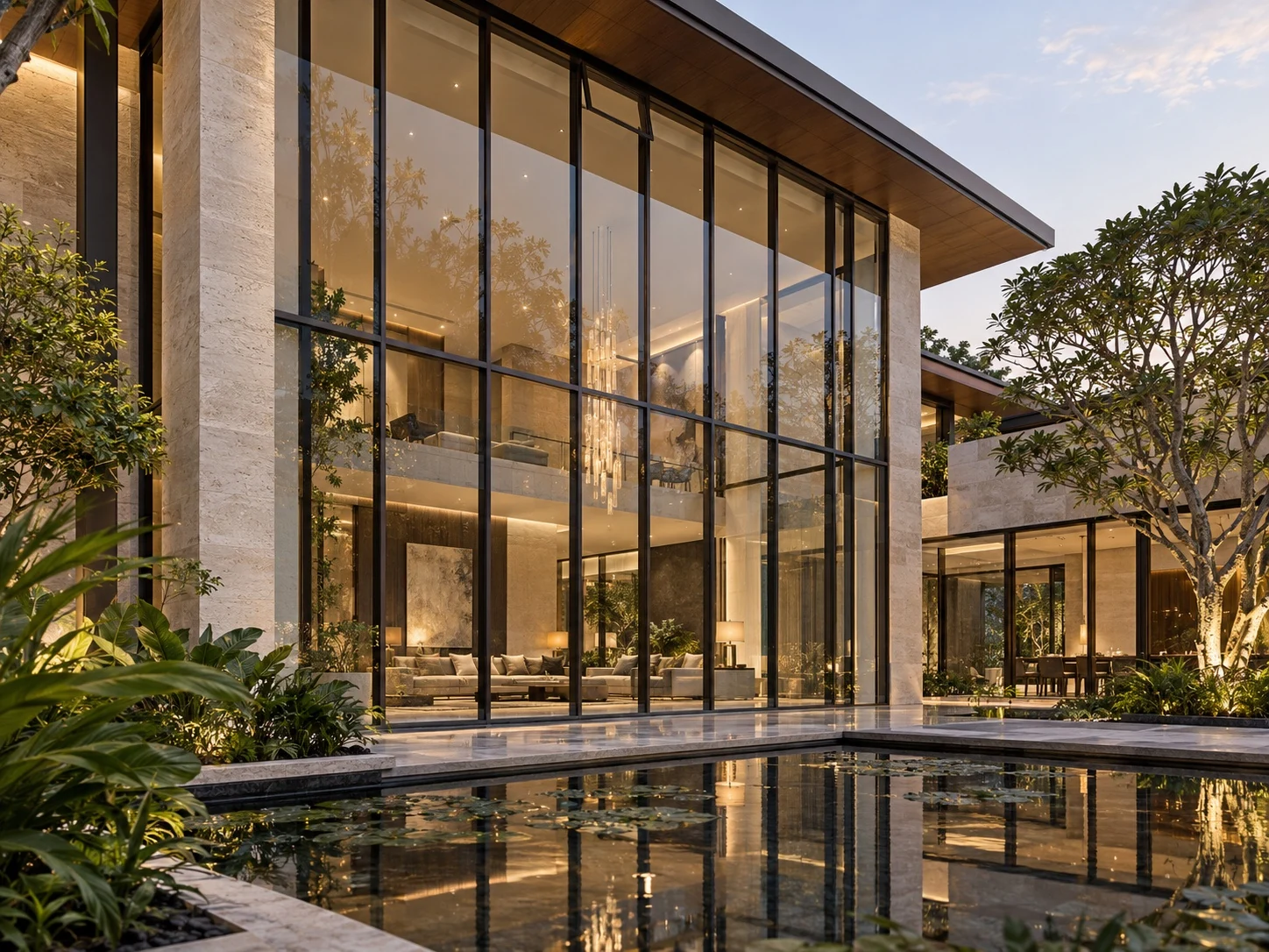 Residential curtain wall application.