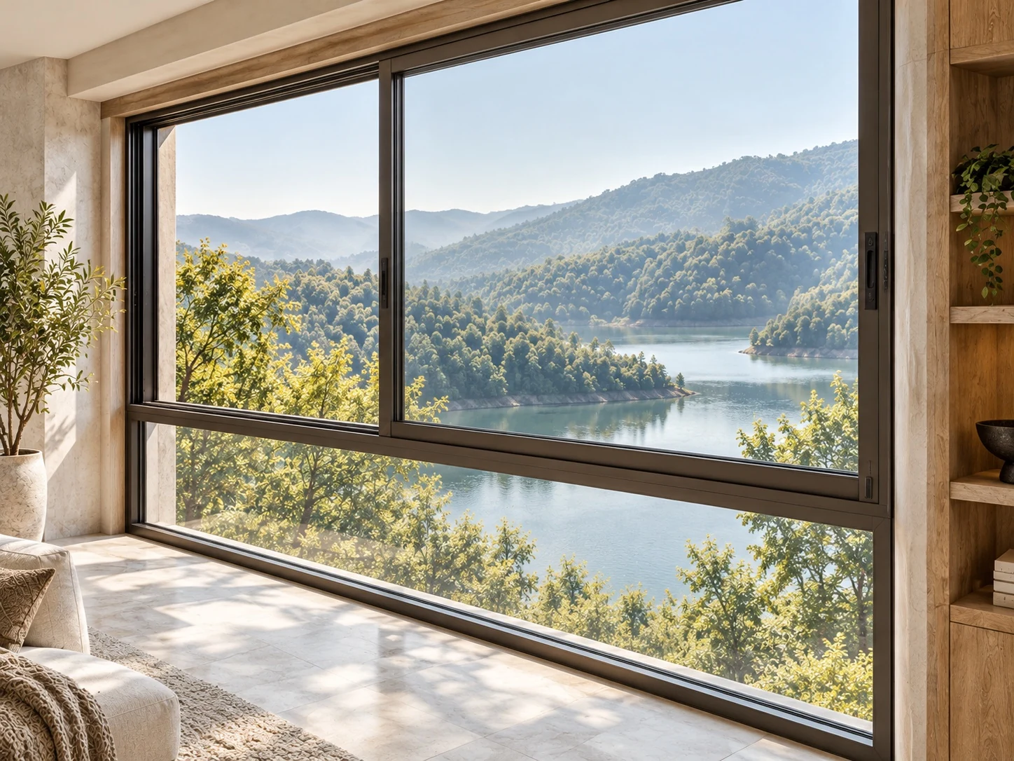 Sliding window: smooth horizontal travel.